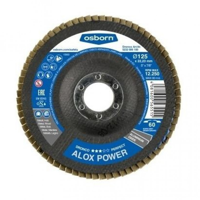 Лепестковый шлифовальный диск для нержавеющей стали ALOX POWER