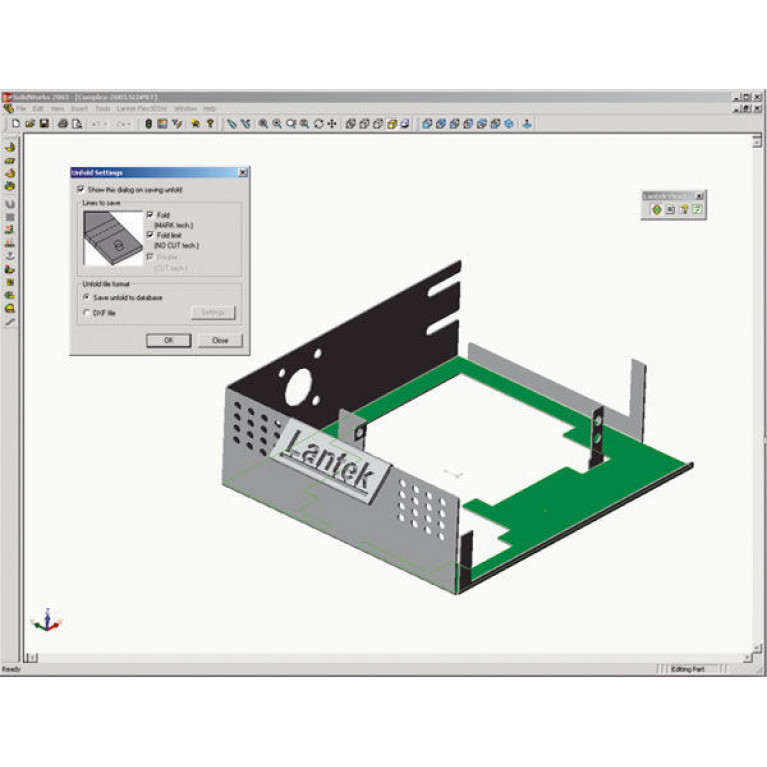 Программное обеспечение для разработки Lantek Flex3d SOLIDWORKS ®