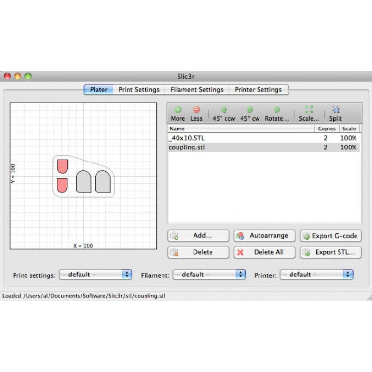 Программное обеспечение для 3D-принтера для нарезки Slic3r