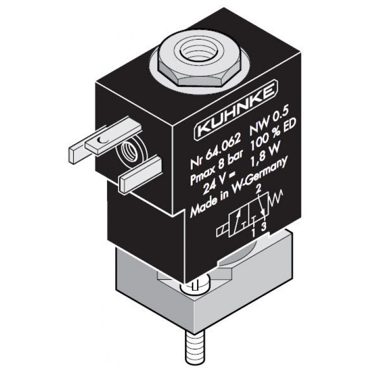 Пневматический распределитель управление от соленоида max. 1.5 mm | 64 series