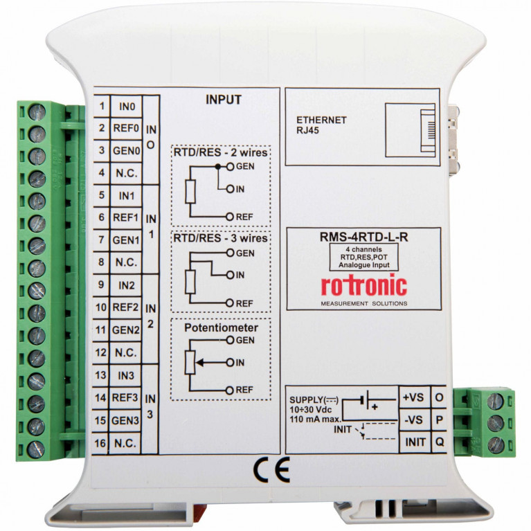 Аналоговый/цифровой преобразователь RMS-4RTD-L-R