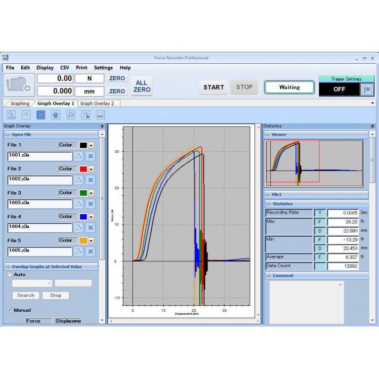 Программное обеспечение сбора данных Force Recorder Professional Software