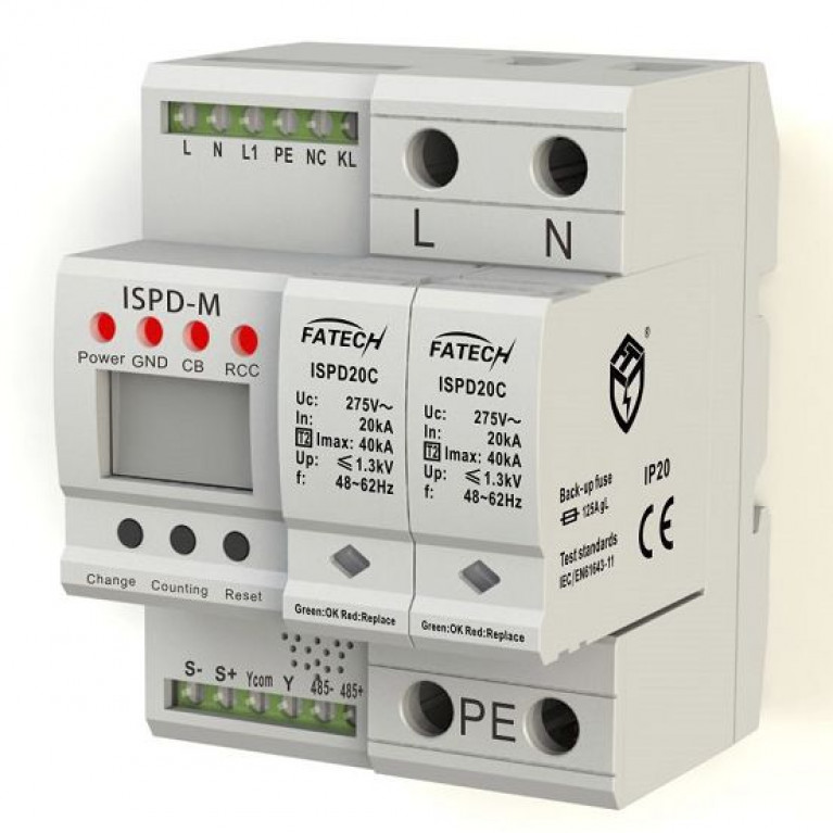 Счетчик импульсов грозового перенапряжения iSPD20C/2-xxx S
